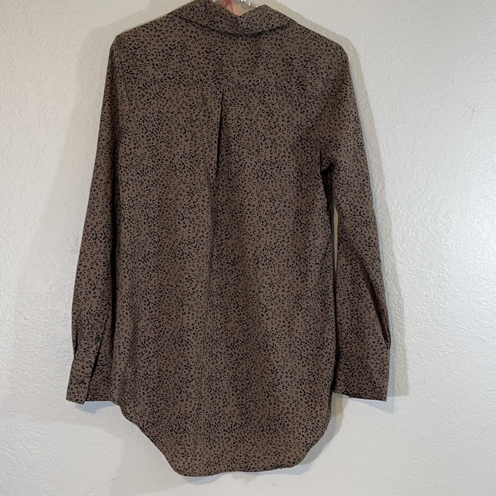 MERONA Animal Print Button Down Long Sleeve Blouse - Picture 3 of 5